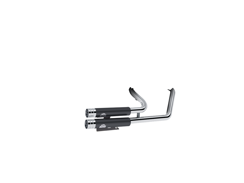[JH-EP-242201] Harley-Davidson Fat Bob® 107cid — adjustable exhaust, Jekill Bomb (JH Headerset only) Wrinkle Black, 3,5" Big Shot Chrome