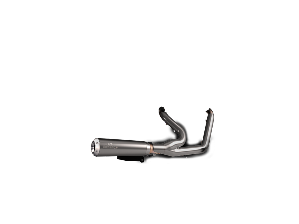 [JH-EP-241694] Harley-Davidson Fat Bob® 107cid — adjustable exhaust, Twenty-One Brushed Stainless Steel, 4,7" Streetfighter Blank