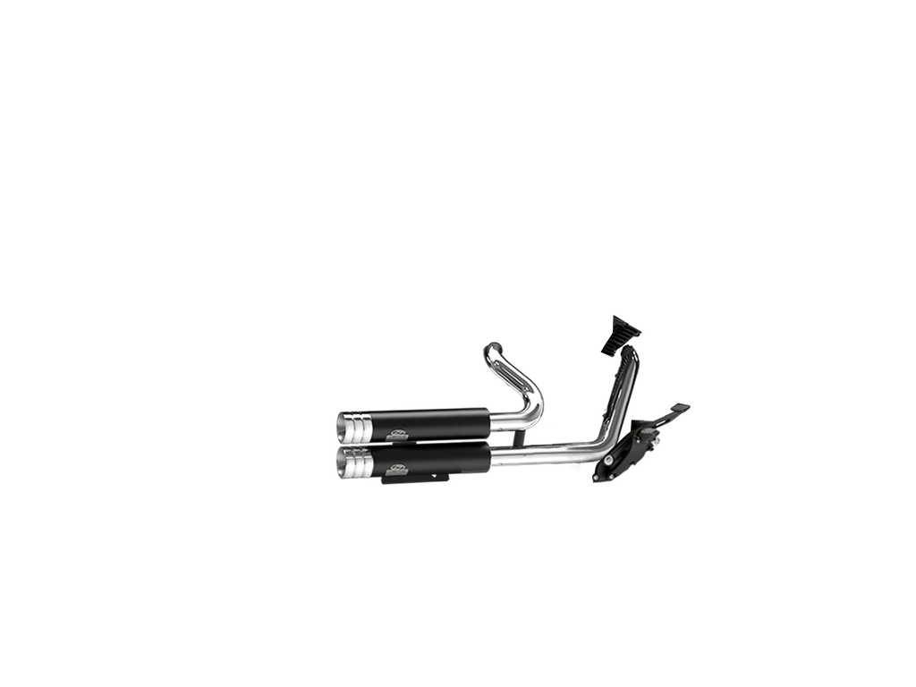 [JH-EP-251804] Harley-Davidson Fat Bob® 114cid — adjustable exhaust, Jekill Bomb Wrinkle Black, 3,5" Big Shot Chrome