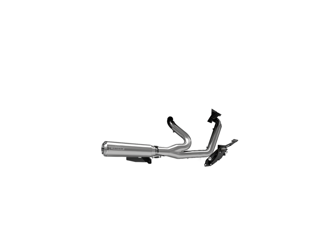 [JH-EP-252287] Harley-Davidson Fat Bob® 114cid — adjustable exhaust, Twenty-One Brushed Stainless Steel, 4,7" Streetfighter Blank