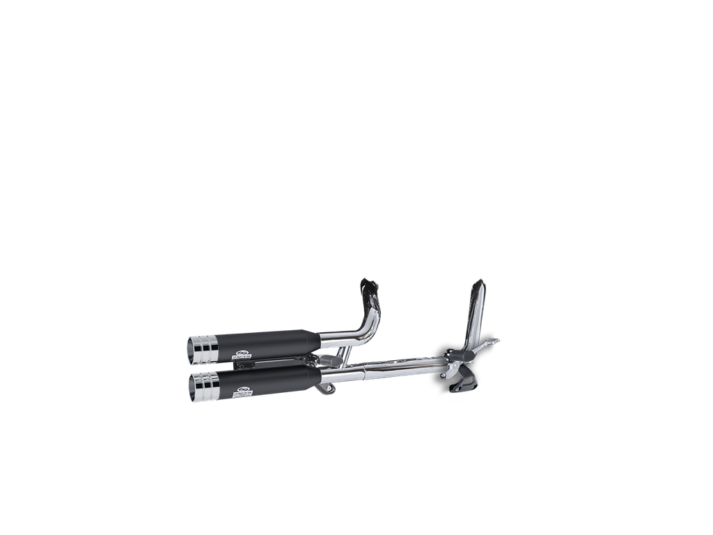 [JH-EP-142740] Harley-Davidson Low Rider® 107cid — adjustable exhaust, Shorty Wrinkle Black, 3,5" Big Shot Chrome