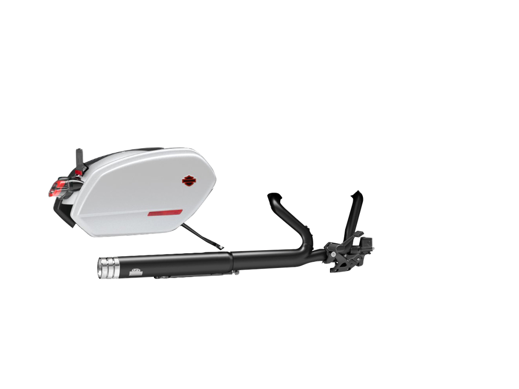 [JH-EP-152869] Harley-Davidson Low Rider® S — adjustable exhaust, 2-1 Slip-On for Cruiser Black, 4,0" Big Shot Chrome