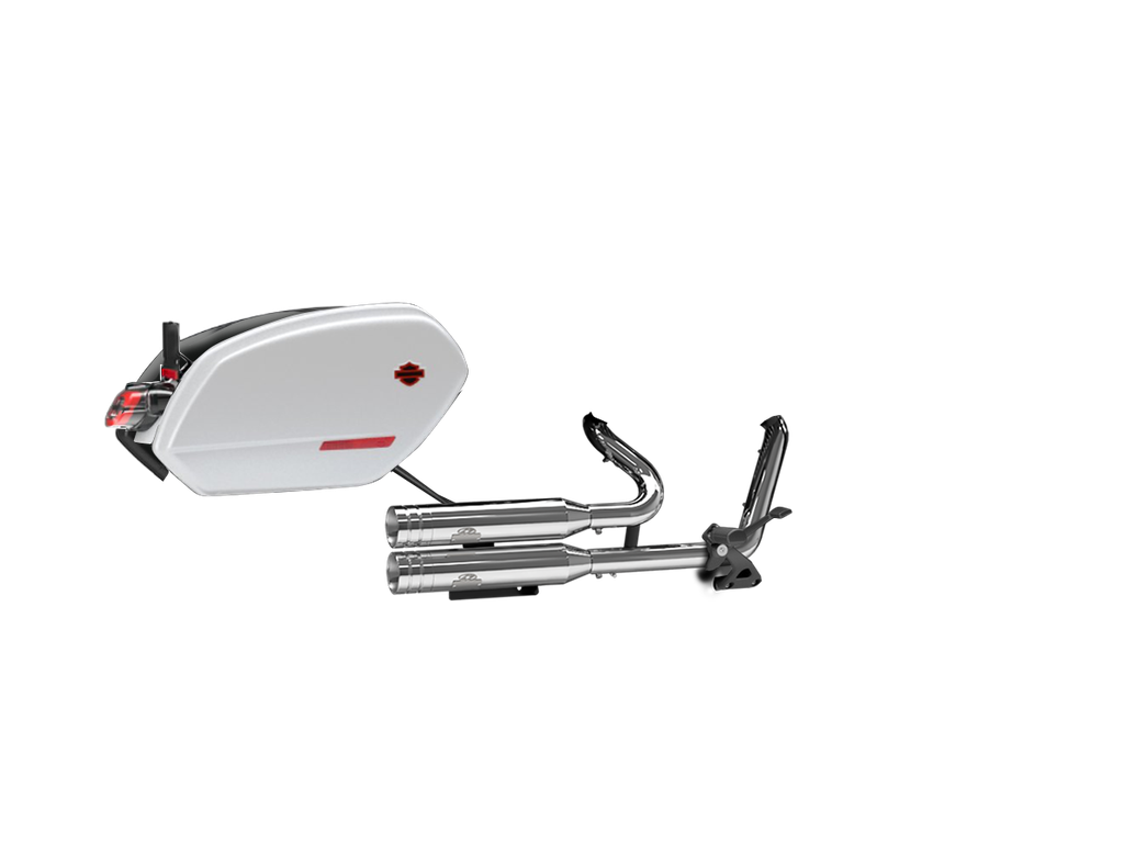 [JH-EP-252846] Harley-Davidson Low Rider® S — adjustable exhaust, Shorty Chrome, 3,5" Big Shot Chrome