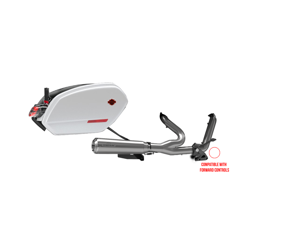 [JH-EP-252866] Harley-Davidson Low Rider® S — adjustable exhaust, Twenty-One Brushed Stainless Steel, 4,7" Streetfighter Blank