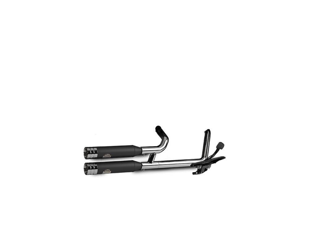 [JH-EP-151440] Harley-Davidson Softail® Slim® 107cid — adjustable exhaust, Shorty Wrinkle Black, 3,5" Big Shot Chrome