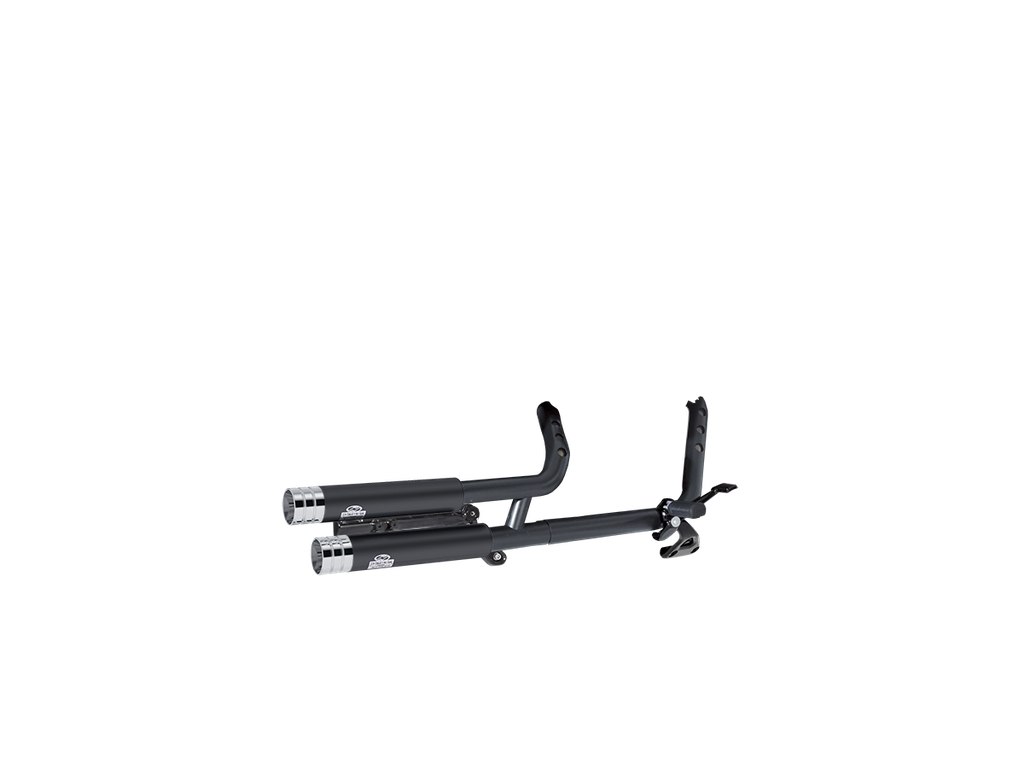 [JH-EP-142830] Harley-Davidson Street Bob® — adjustable exhaust, Jekill Bomb Wrinkle Black, 3,5" Big Shot Chrome