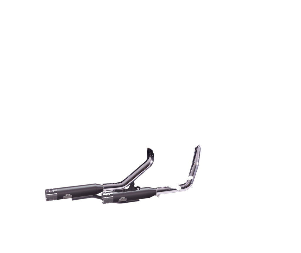 [JH-EP-113628] Harley-Davidson Convertible — adjustable exhaust, Shorty Wrinkle Black, 3,5" Big Shot Chrome