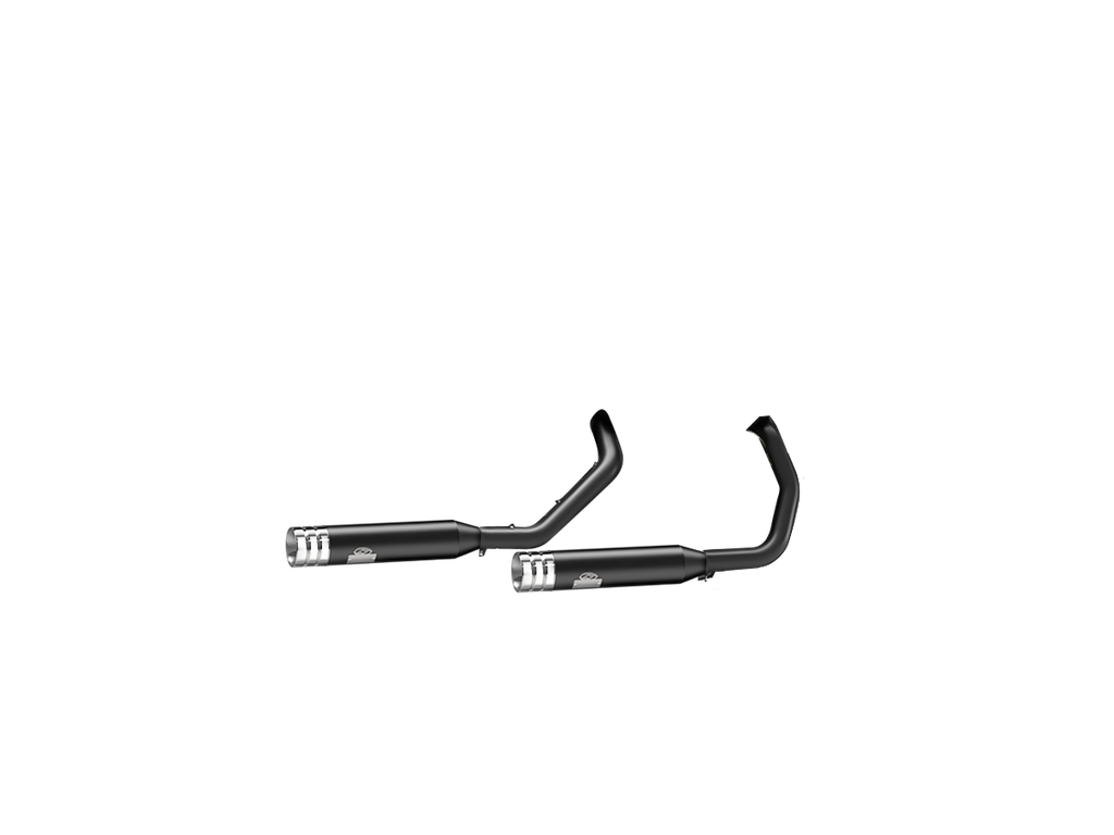 [JH-EP-113472] Harley-Davidson 1200 Low — adjustable exhaust, Shorty Wrinkle Black, 3,5" Big Shot Chrome