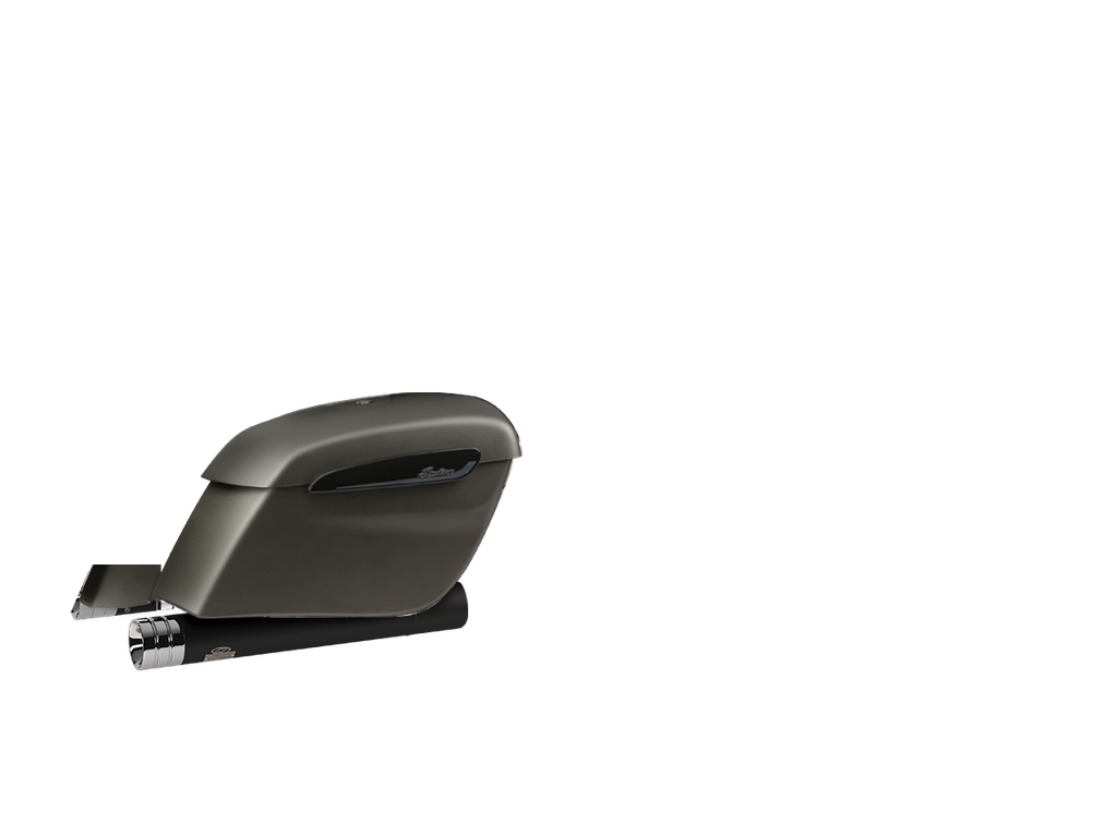 [JH-EP-150001] Indian Challenger™ — adjustable exhaust, Grand Black, 4,0" Big Shot Chrome