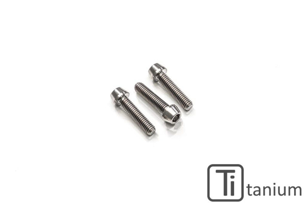 [CNC-KV383X] AIR INTAKE Timing belt cover horizontal cylinder SCREWS SET M6X20 (3 PCS) - TITANIUM
