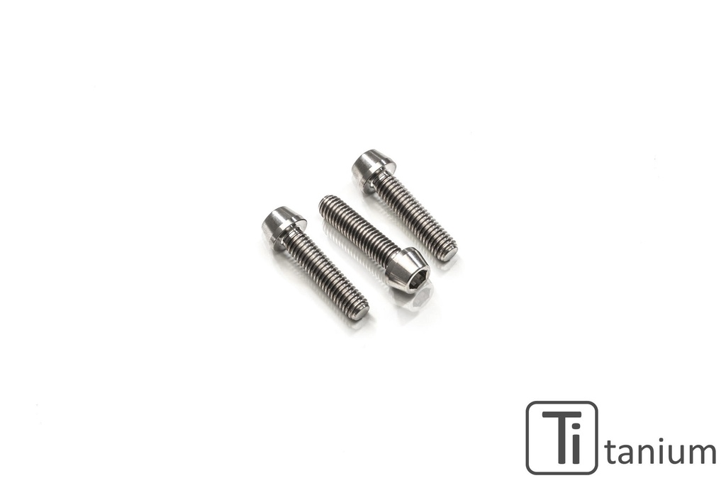 [CNC-KV383X] Screws set front sprocket cover M6x20 (3 pcs) - Titanium