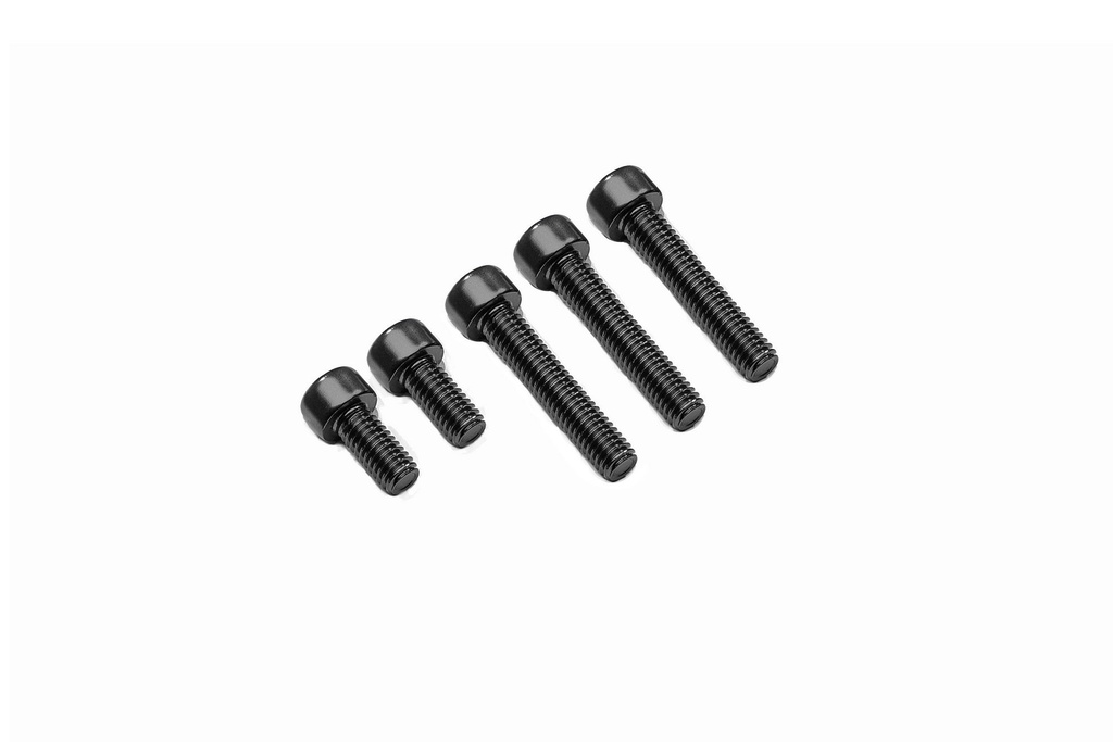 [CNC-KV411B] Fuel tank cap screws kit Ducati (Black)