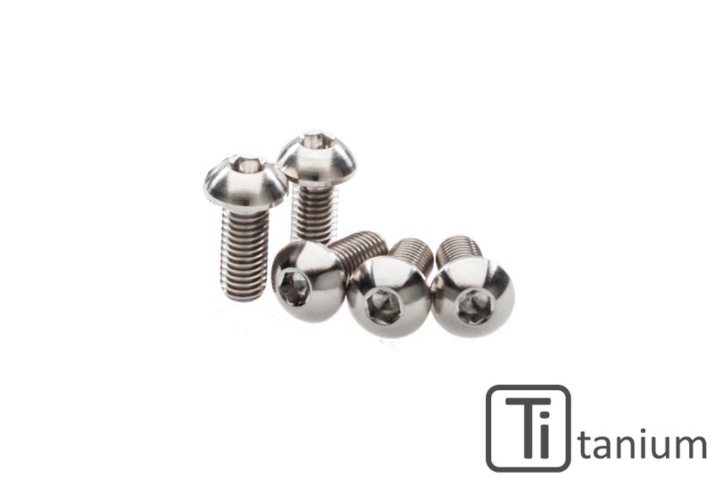 [CNC-KV414X] Screws set rear brake disc M8x20 (5 pcs) - Titanium