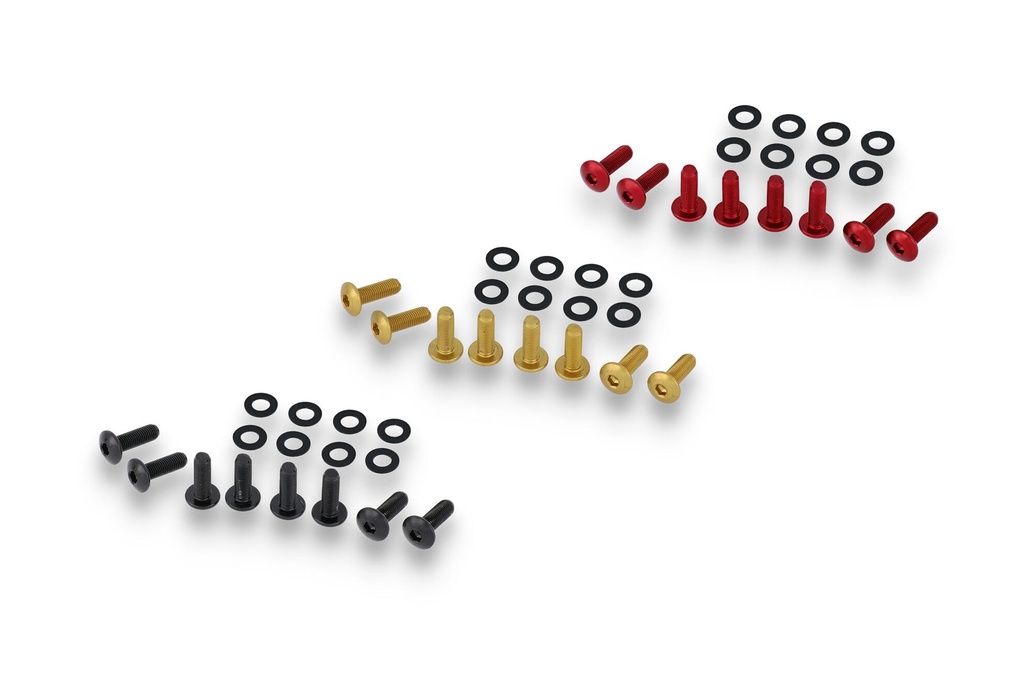 [CNC-KV433B] Screen bolt kit - Ducati (Black)