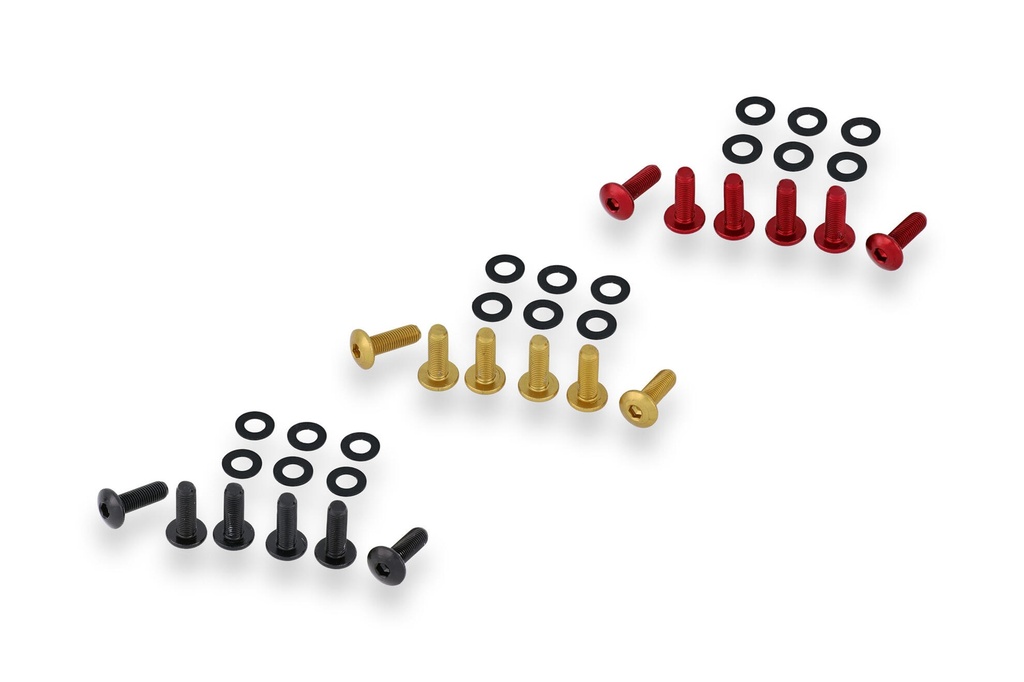 [CNC-KV435B] Screen bolt kit 6 pcs - Ducati (Black)