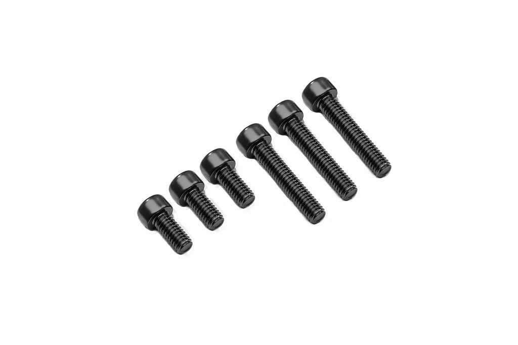 [CNC-KV438B] Fuel tank cap screws kit MV Agusta (Black)