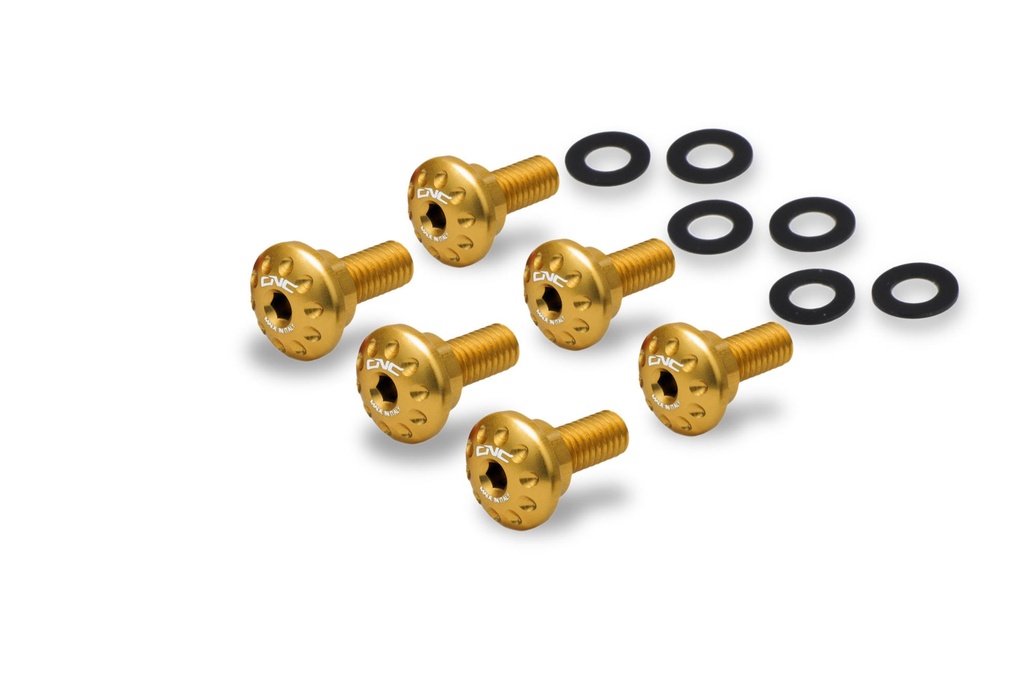 [CNC-KV471G] Screws kit Front Mudguard Ducati DesertX (Gold)