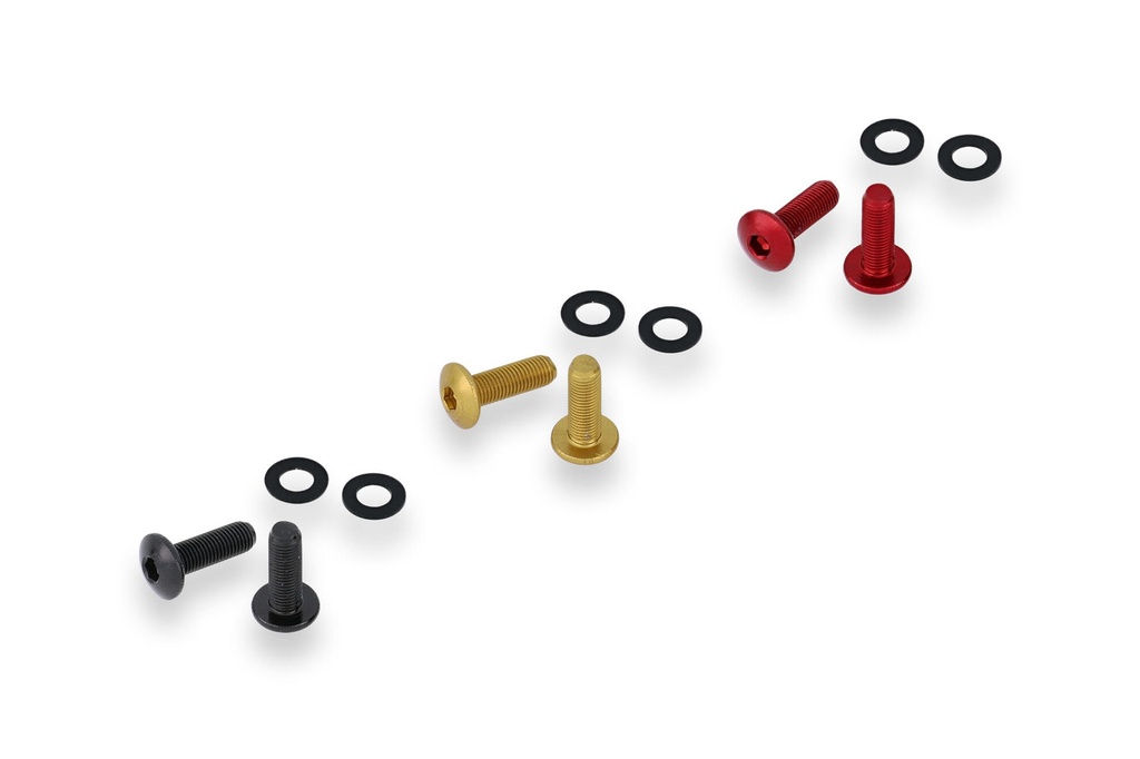 [CNC-KV479B] Screen bolt kit - Ducati - 2 pcs (Black)