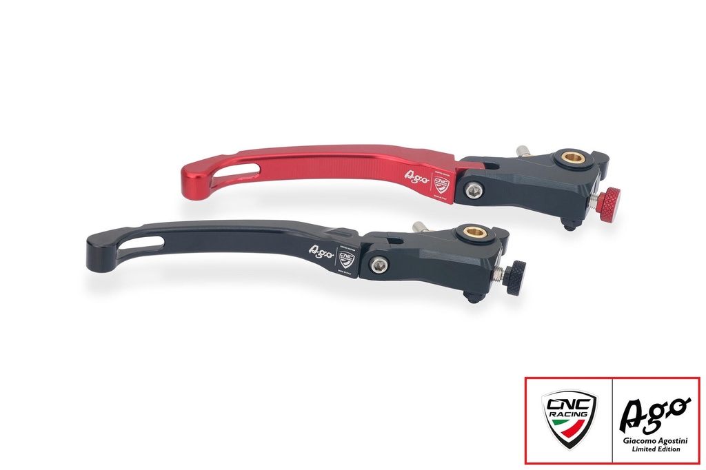 [CNC-LBR16BAG] Brake lever Race folding - Giacomo Agostini Limited Edition (Black)