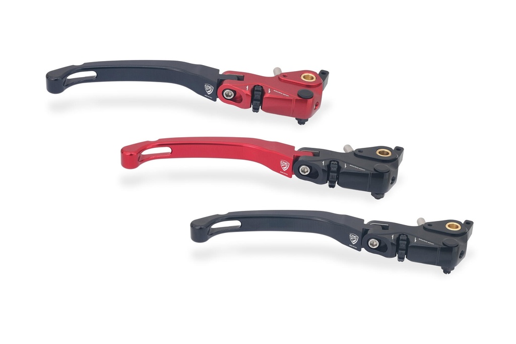 [CNC-LBV04BB] Brake lever RACE EVO Folding For Brembo Semi-Radil Master Cylinders (Black/Black)