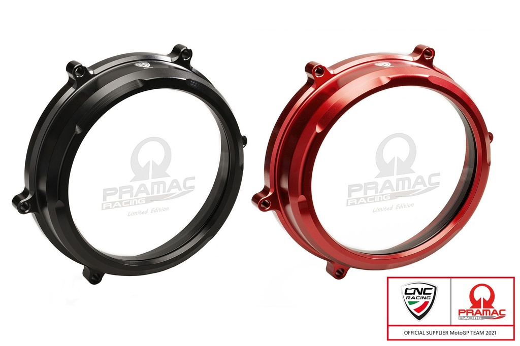 [CNC-CA200BPR] Clear oil bath clutch cover Ducati Panigale 959, 1199 and 1299 - Pramac Racing Limited Edition (Black)