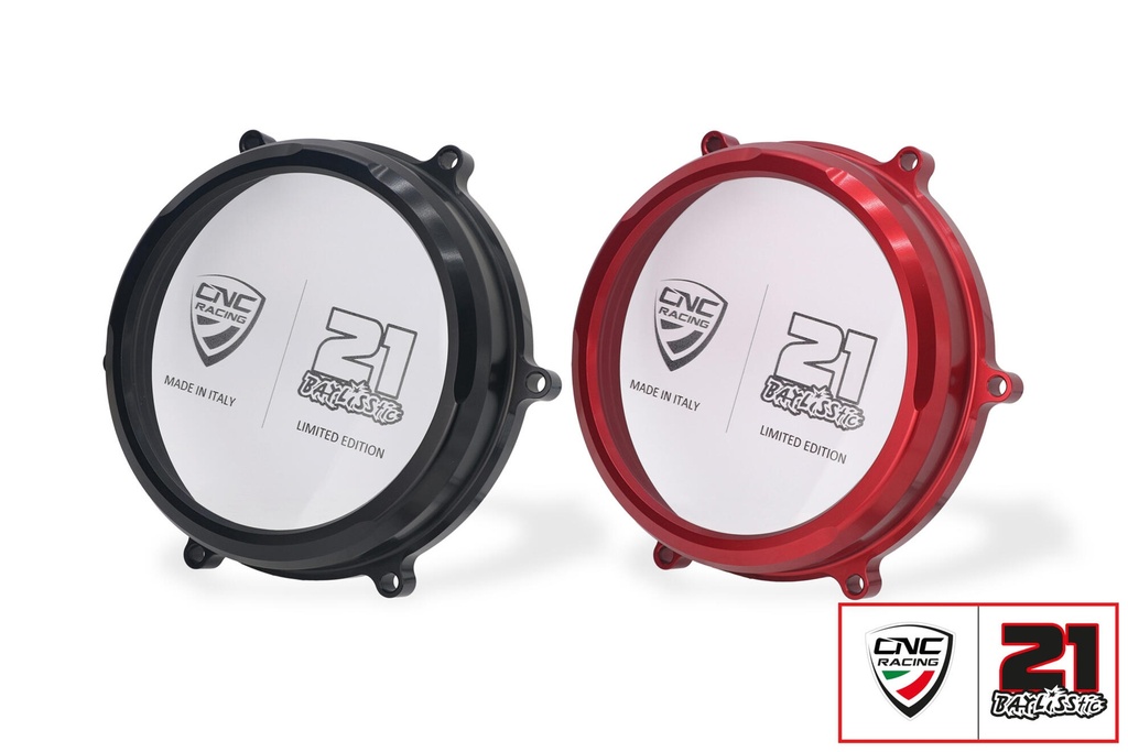 [CNC-CA200BTB] Clear oil bath clutch cover Ducati Panigale - Troy Bayliss Limited Edition (Black)
