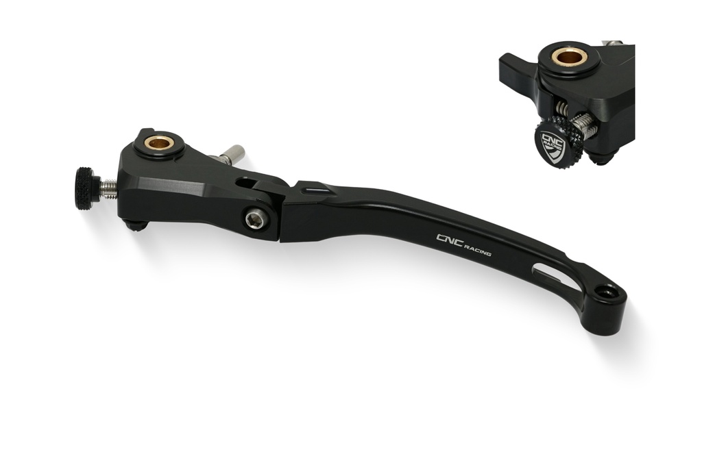 [CNC-LCR12B] Clutch lever Race - folding (Black)