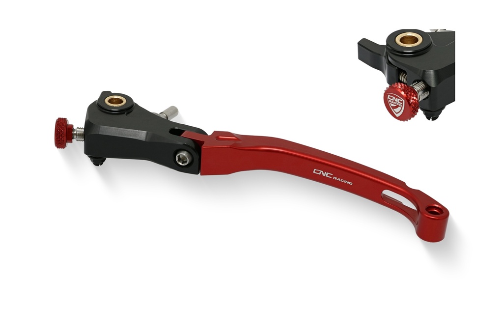 [CNC-LCR12R] Clutch lever Race - folding (Red)