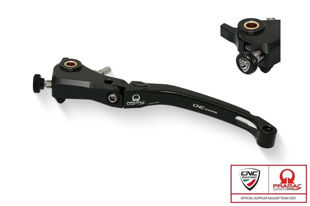 [CNC-LCR12BPR] Clutch lever Race - folding Pramac Racing Limited Edition (Black)