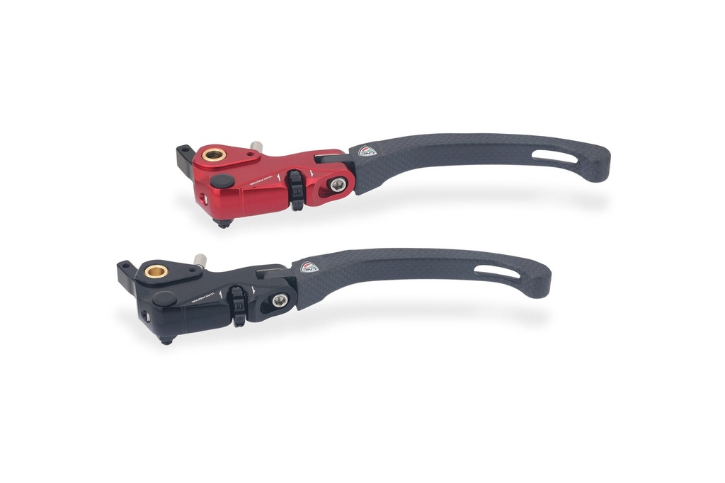 [CNC-LCV12YB] Clutch Lever Race EVO Folding Matt Carbon for Brembo semi-radial master cylinders (Black)