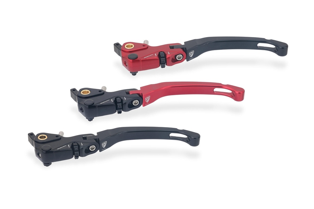 [CNC-LCV49BB] Clutch lever RACE EVO - Folding for Brembo Semi-radial Master Cylinders (Black/Black)