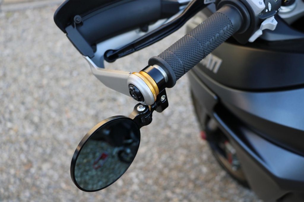 [CNC-MRA03G] Adapter for Rocket bar-end mirror on Ducati Multistrada (Gold)