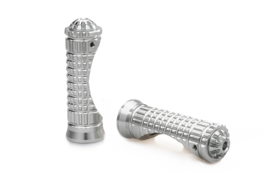 [CNC-PC106S] Footpegs - Fixed Universal M8/M6 (Silver)