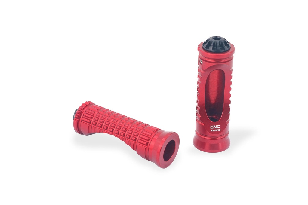 [CNC-PC107R] Round Sport Footpegs - Passenger (Red)