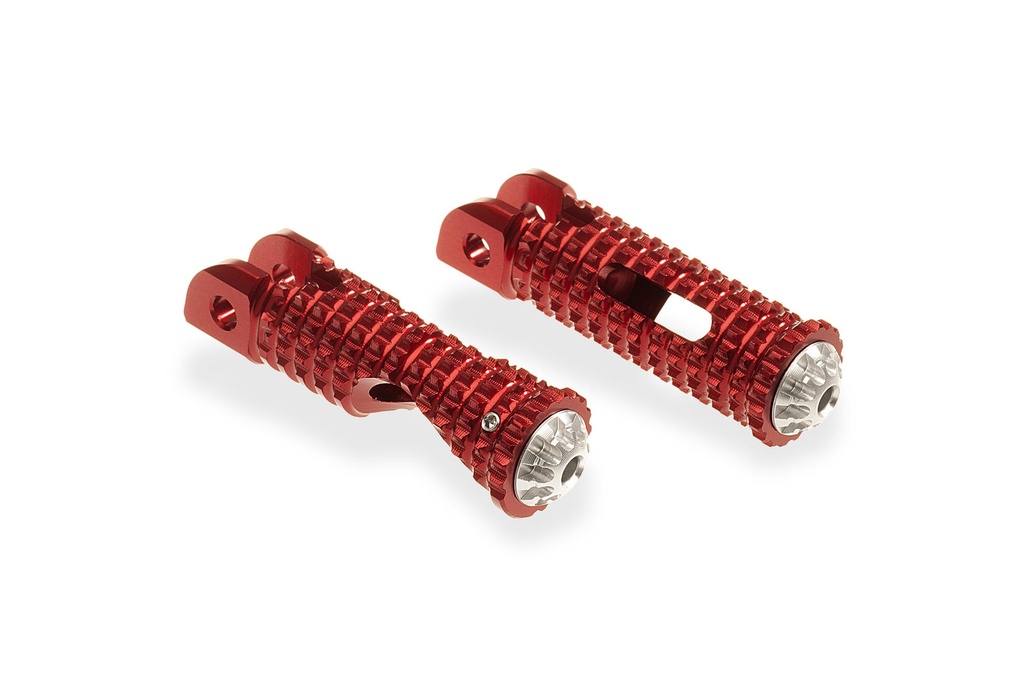[CNC-PC110R] Footpegs for stock rearsets driver Ducati MV Agusta (Red)