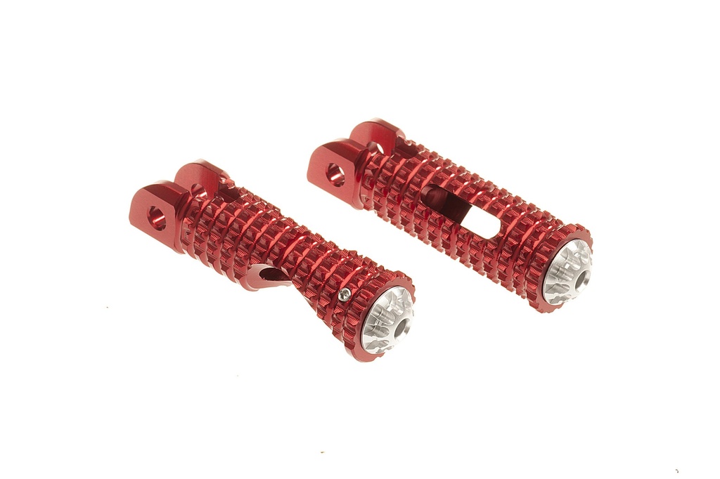 [CNC-PC111R] Footpegs for stock passenger rear sets Ducati MV Agusta (Red)