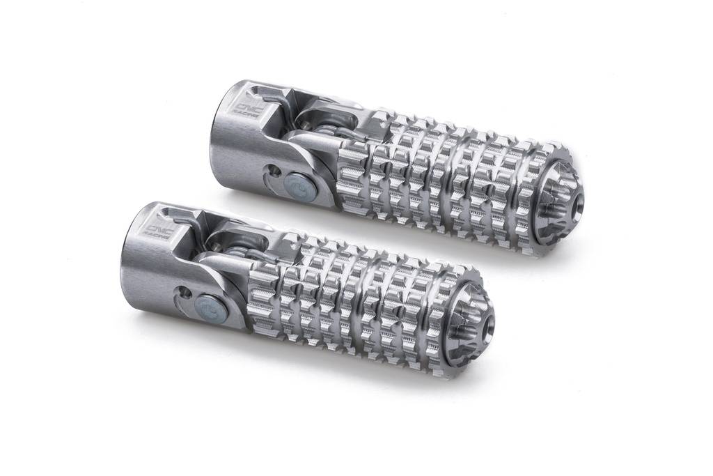 [CNC-PC121S] Footpegs folding universal - Sport (Silver)