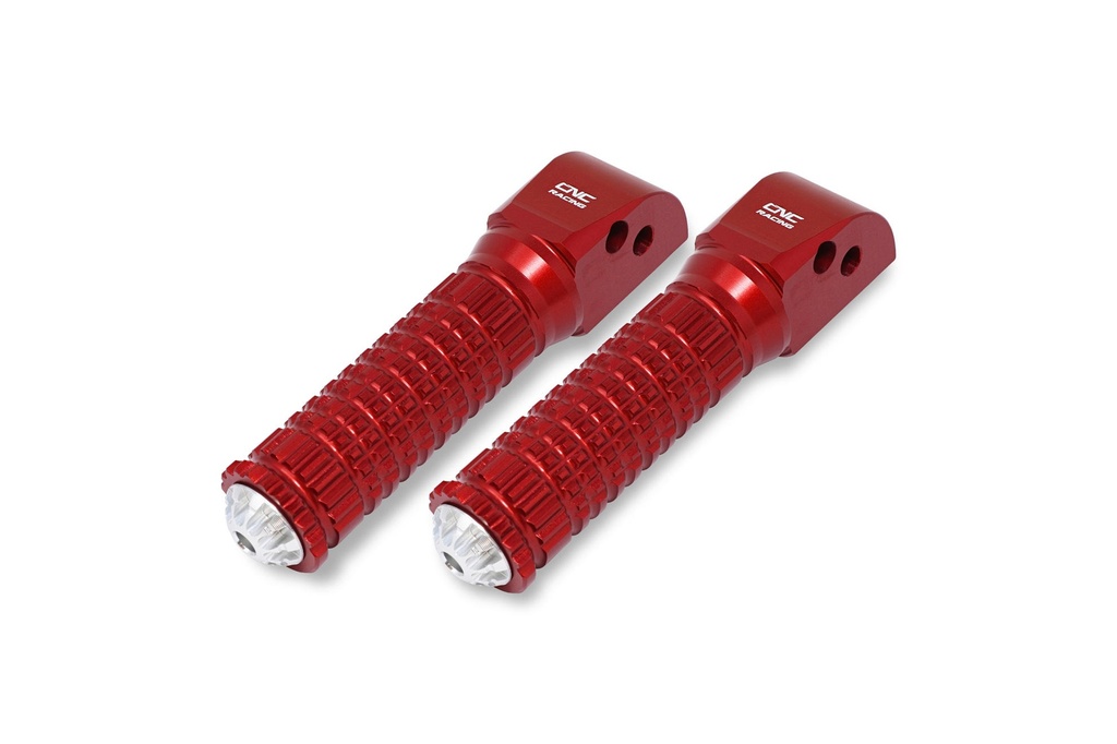 [CNC-PC122R] Folding passenger footpegs OEM rearsets Ducati (Red)