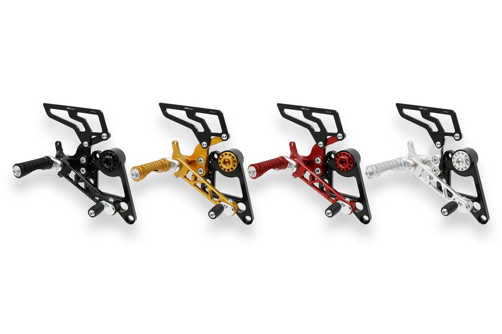 [CNC-PE100B] Adjustable rear sets Ducati Monster 696 796 1100 (Black)