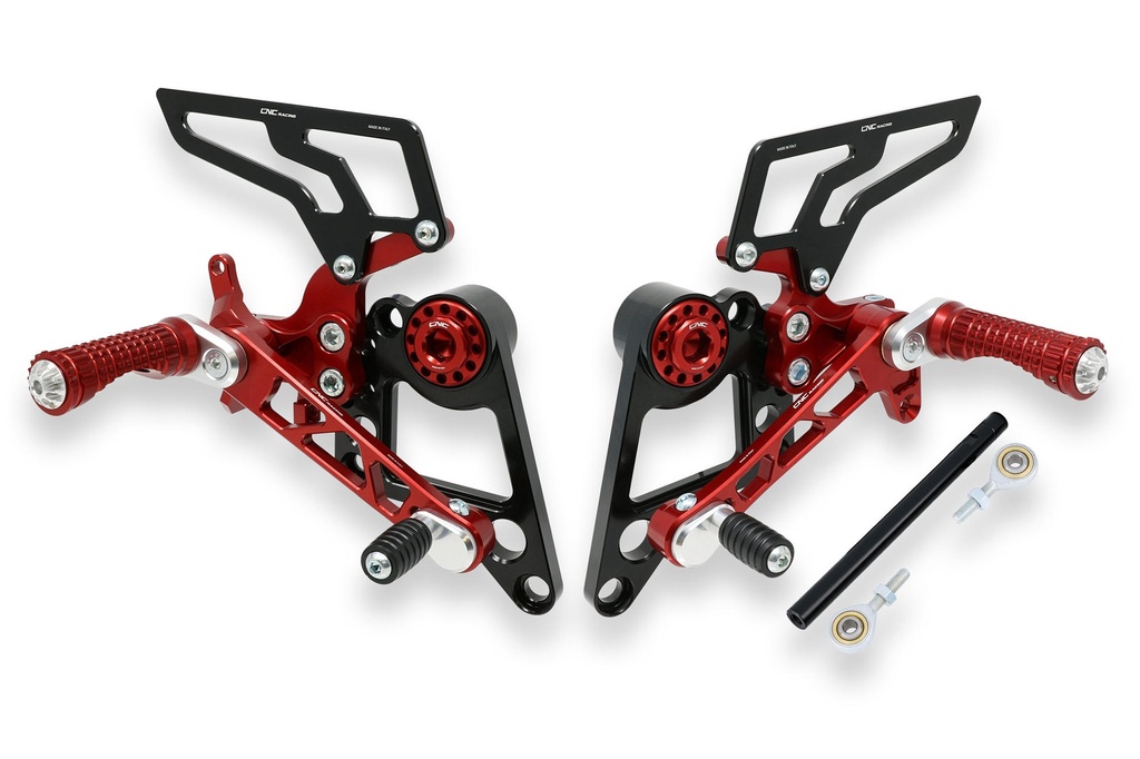 [CNC-PE170R] Adjustable rear sets Ducati Monster S2R S4R S4RS (Red)