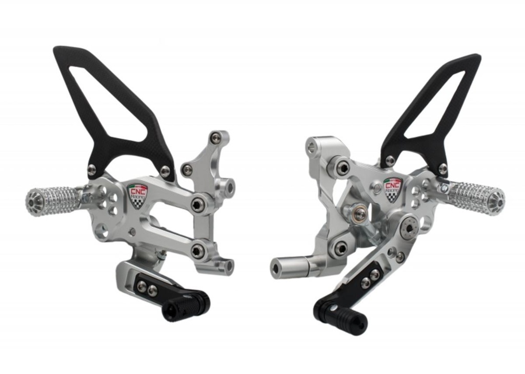 [CNC-PE400BS] Adjustable rear sets RPS Ducati SBK Panigale series (Silver)