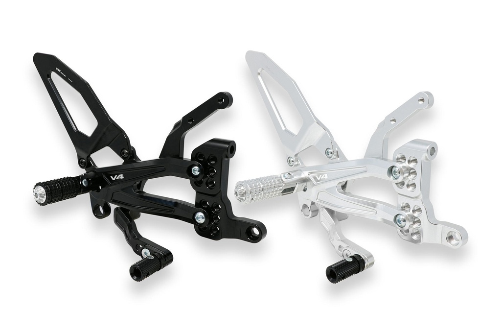 [CNC-PE406B] Adjustable rear sets RPS Ducati Panigale V4 (Black)