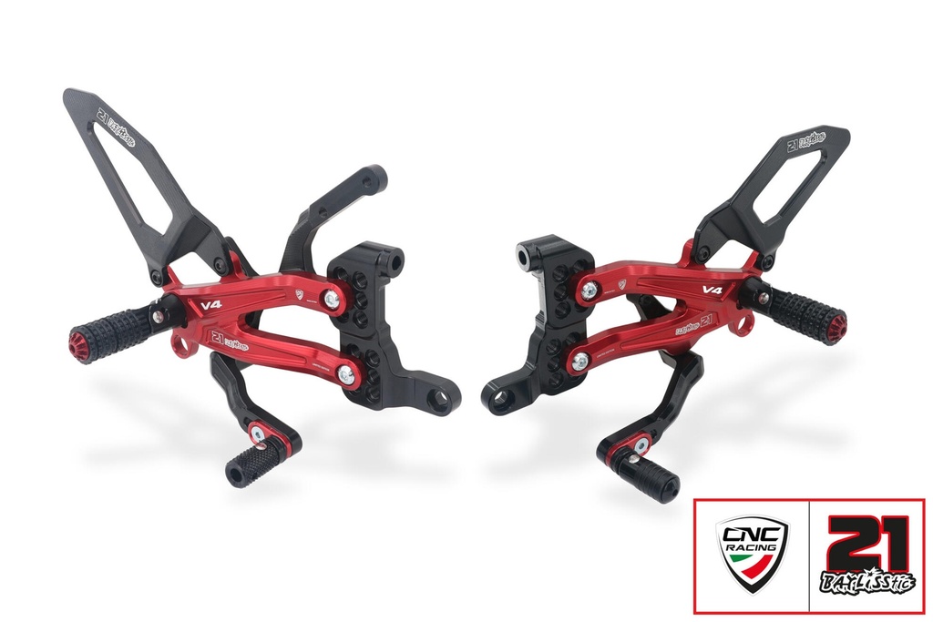 [CNC-PE406RBTB] Adjustable rear sets Ducati Panigale V4 series for V4, V4 S and V4 Speciale - Troy Bayliss Limited Edition