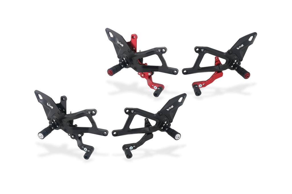 [CNC-PE414B] Adjustable rearsets Ducati Panigale V4 (Black)