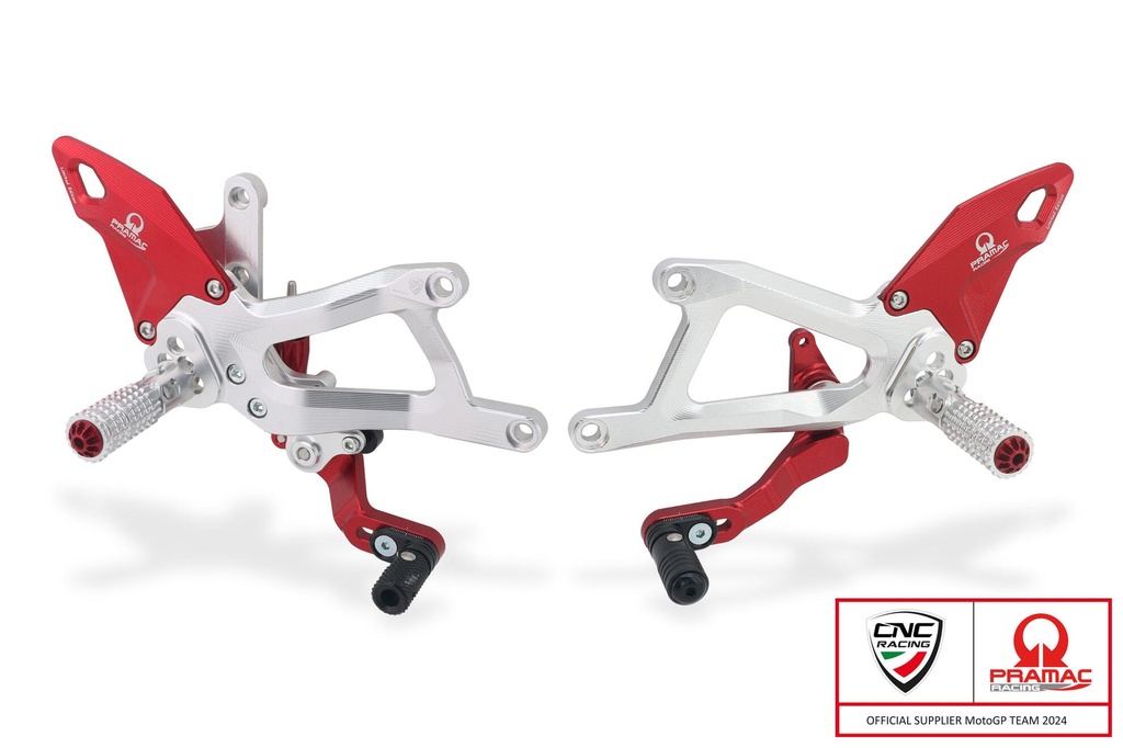 [CNC-PE414PR] Adjustable rearsets Ducati Panigale V4 - Pramac Racing Limited Edition