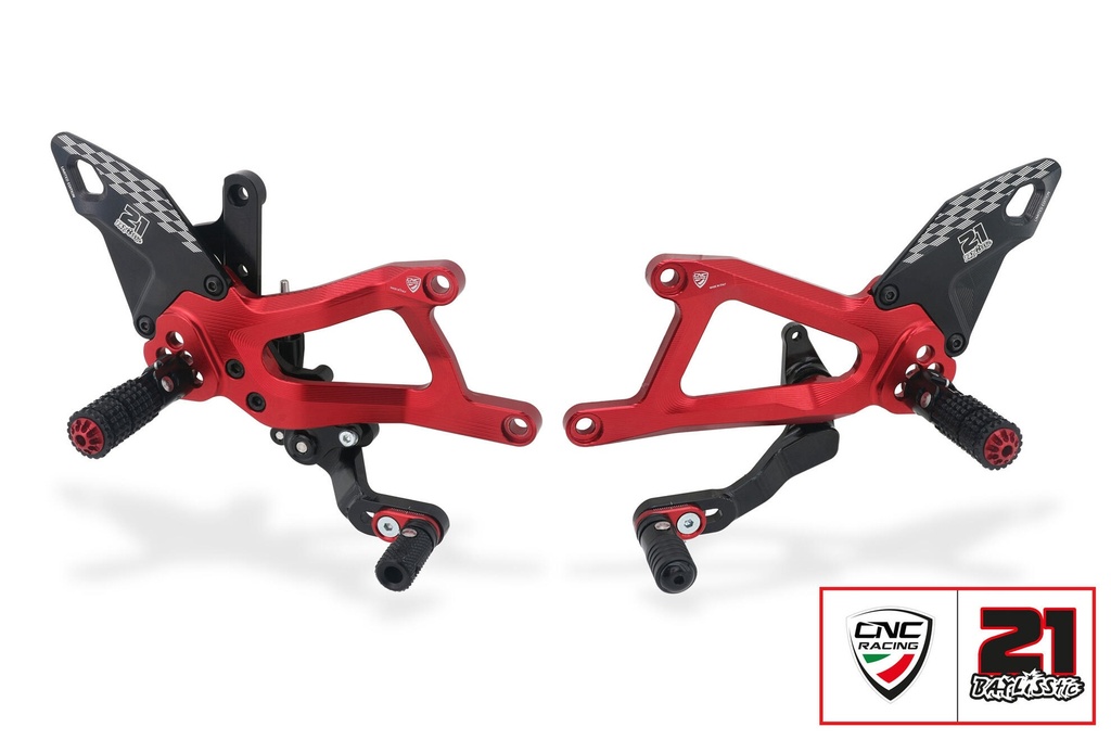 [CNC-PE414TB] Adjustable rearsets Ducati Panigale V4 - Troy Bayliss Limited Edition