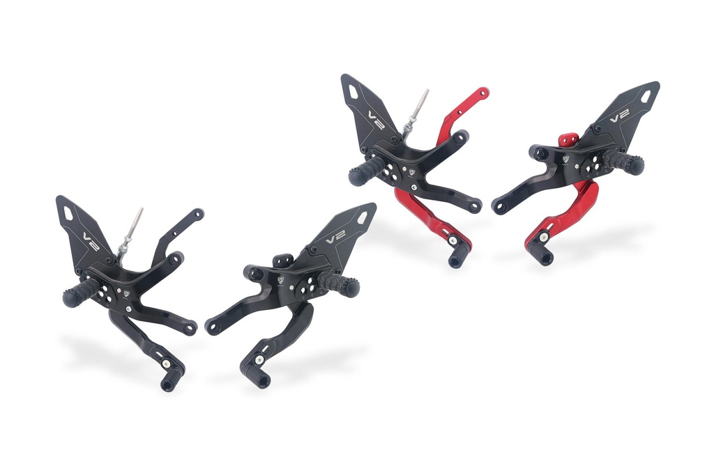 [CNC-PE418B] Adjustable Rearsets Ducati Panigale V2 MY2025 (Black)