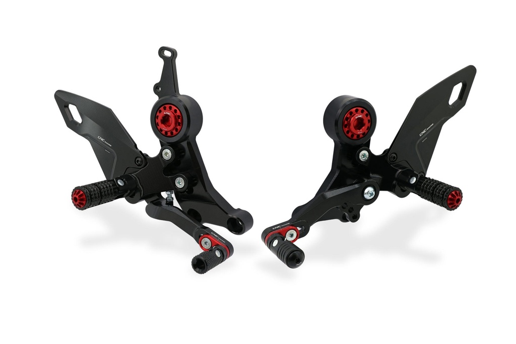 [CNC-PE433BR] Adjustable rear sets rider Ducati Monster 937 (Black/Red)