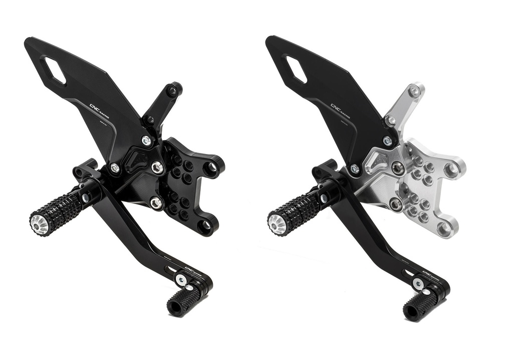 [CNC-PE500B] REAR SETS ADJUSTABLE FOR APRILIA RSV4 - TUONO (Black)