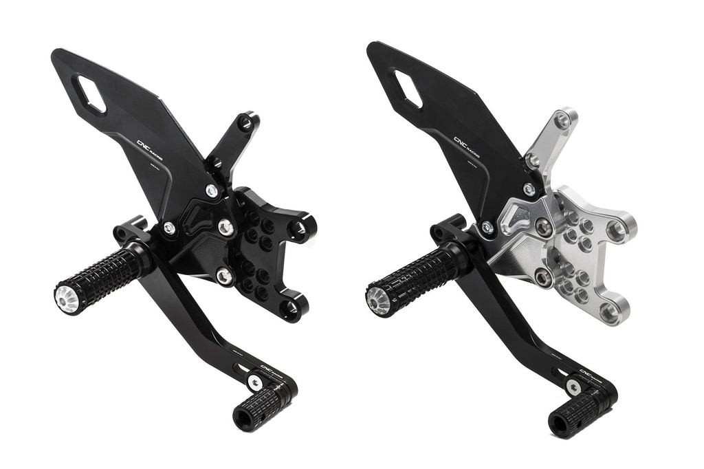 [CNC-PE506B] REAR SETS ADJUSTABLE EASY FOR APRILIA RSV4 - TUONO (Black)